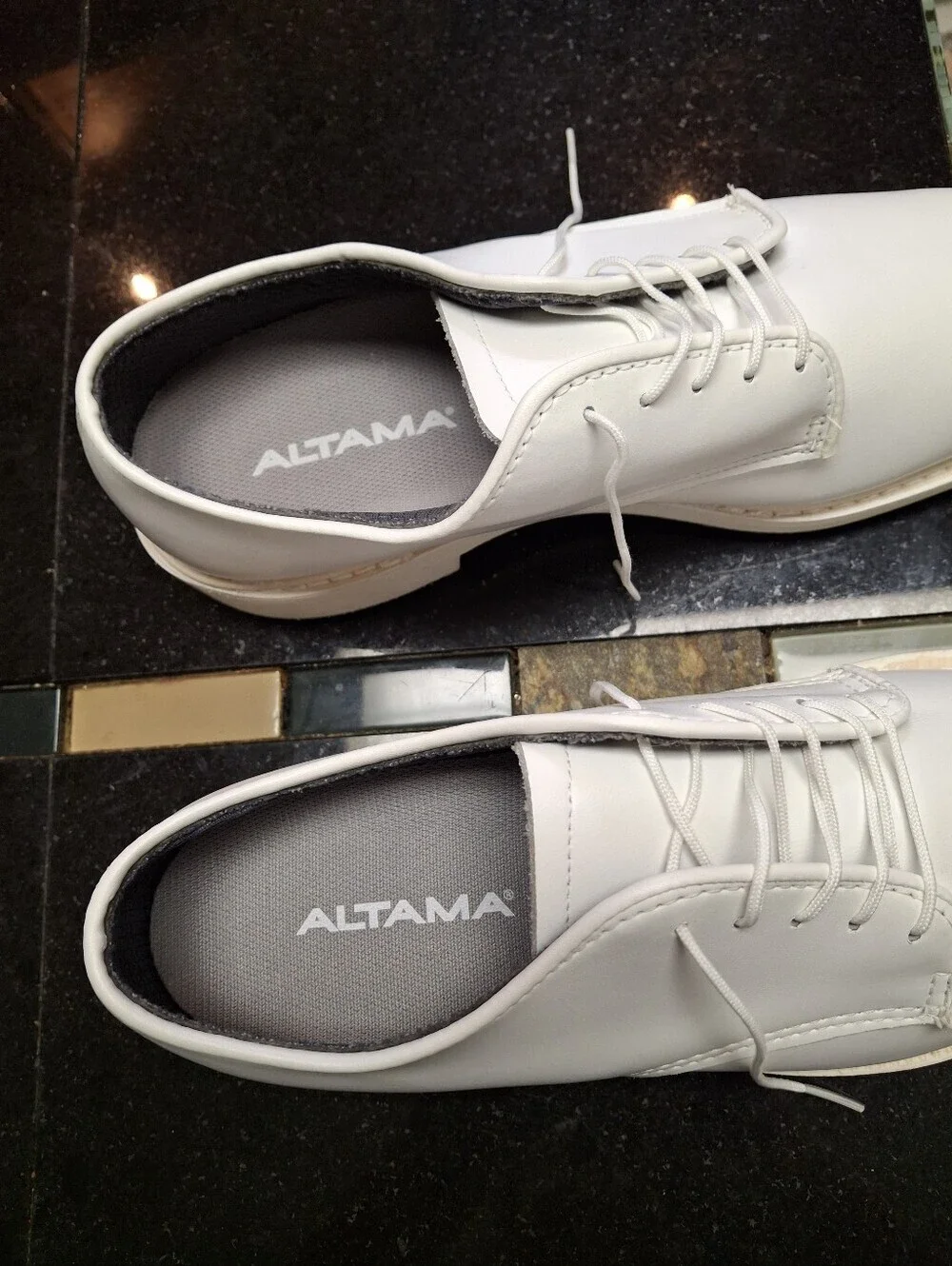 Altama White Leather Lace-Up  Oxford Dress Shoes Military USA Made Men Size 8